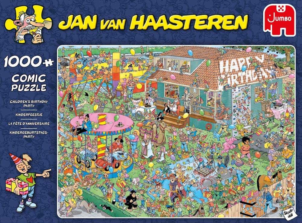 NEW Jumbo Jigsaw Puzzle 1000 Pieces Jan van Haasteren "Children's Birthday Party 
