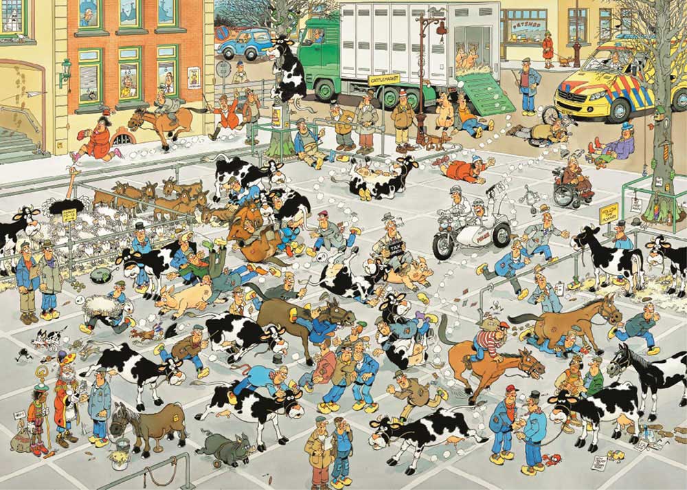 Jumbo 19051 Jan Van Haasteren 1000 pièces des bestiaux/The Cattle Market 